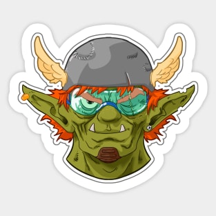 Smiling orc sticker Sticker